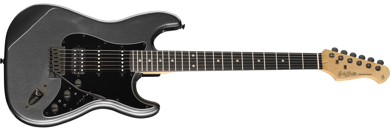 Harley Benton ST JAM-ster: The new high-performance S-style from the budget gear giant comes in metallic red and gray finishes with black pickguards and vibrato.