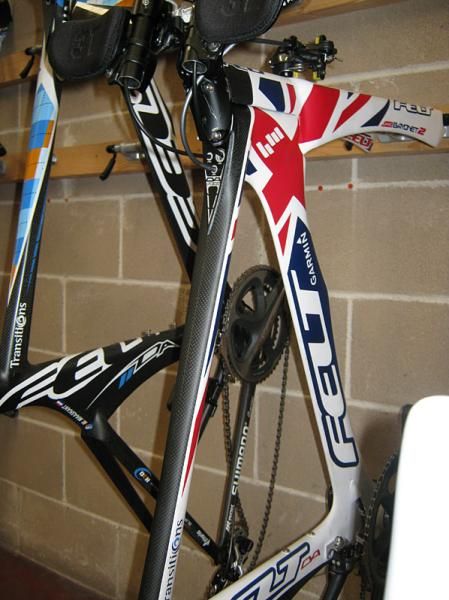 Bradley Wiggins left for Garmin for Sky last winter, but not before Felt had prepared a special TT bike for him for 2010. This frame has been in the service course waiting for a buyer all season