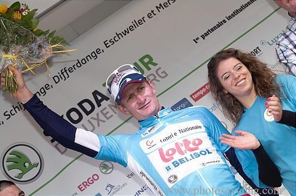 Andr&eacute; Greipel (Lotto Belisol Team) in the points jersey at the Tour of Luxembourg