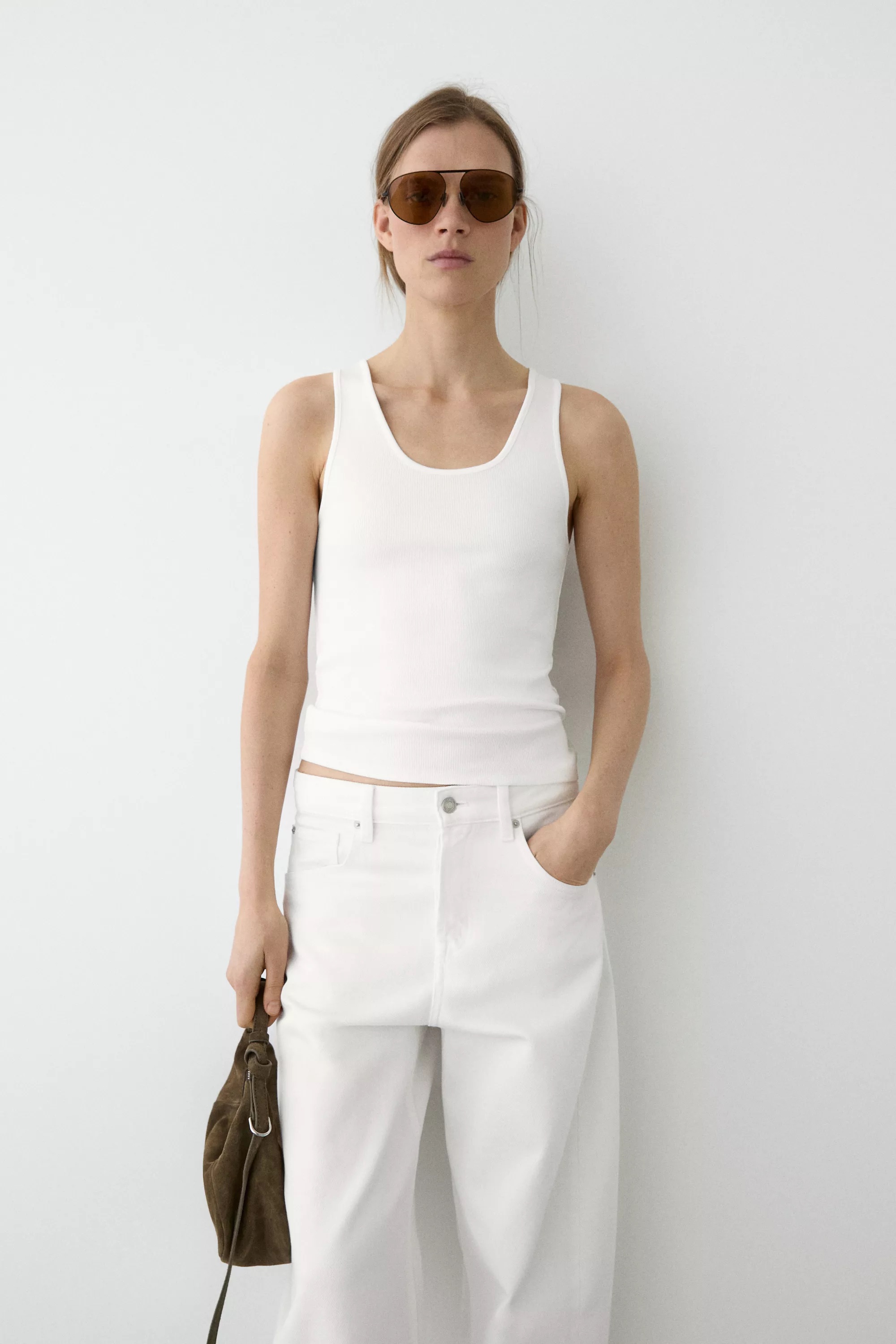 Massimo Dutti, Scoop Neck Strappy Top
