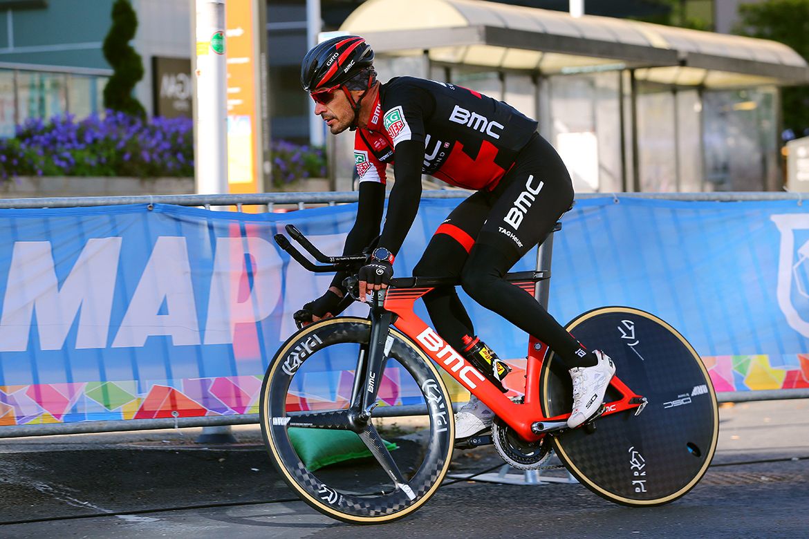 Manuel Quinziato reconned the Bergen Worlds TTT course, but won't start on Sunday, giving his spot to teammate Tejay van Garderen