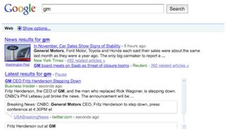 Google real-time search