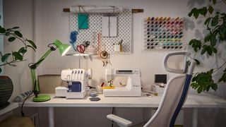 Best sewing machines; a mix of sewing machines in a craft table