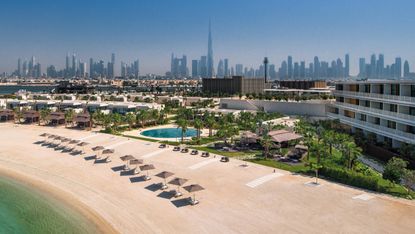 Bulgari Resort Dubai has a beachfront location at Jumeirah Bay island 