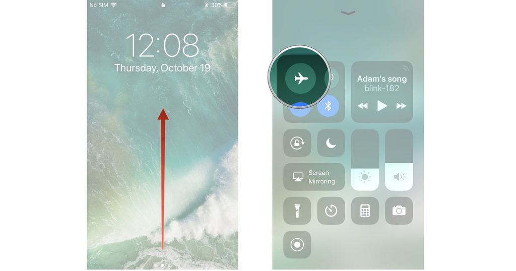 how to turn on airplane mode on iphone