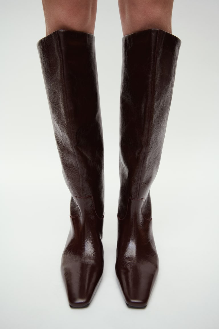 Knee-High Leather Boots