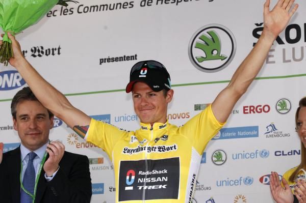Jakob Fuglsand (RadioShack-Nissan) takes over the yellow jersey after stage 3
