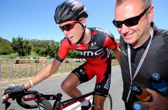 Dennis Rohan (BMC) with his soigneur
