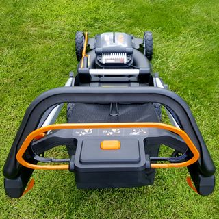 The Worx WG749E 46cm Cordless Self-Propelled Lawn Mower