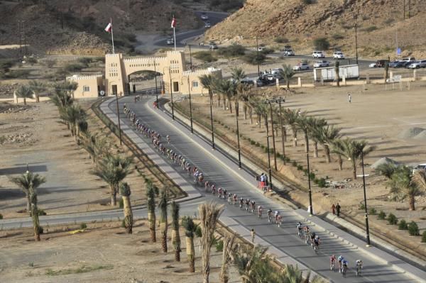 The peloton in Oman