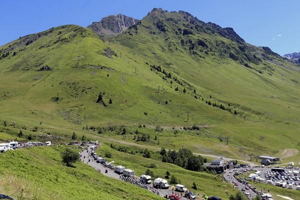 It was a beautiful day for racing as the Tour peloton faced a tough stage in the Pyrenees.
