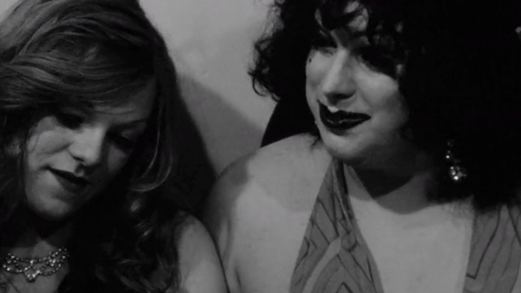 Two Characters smiling in close up in Multiple Maniacs