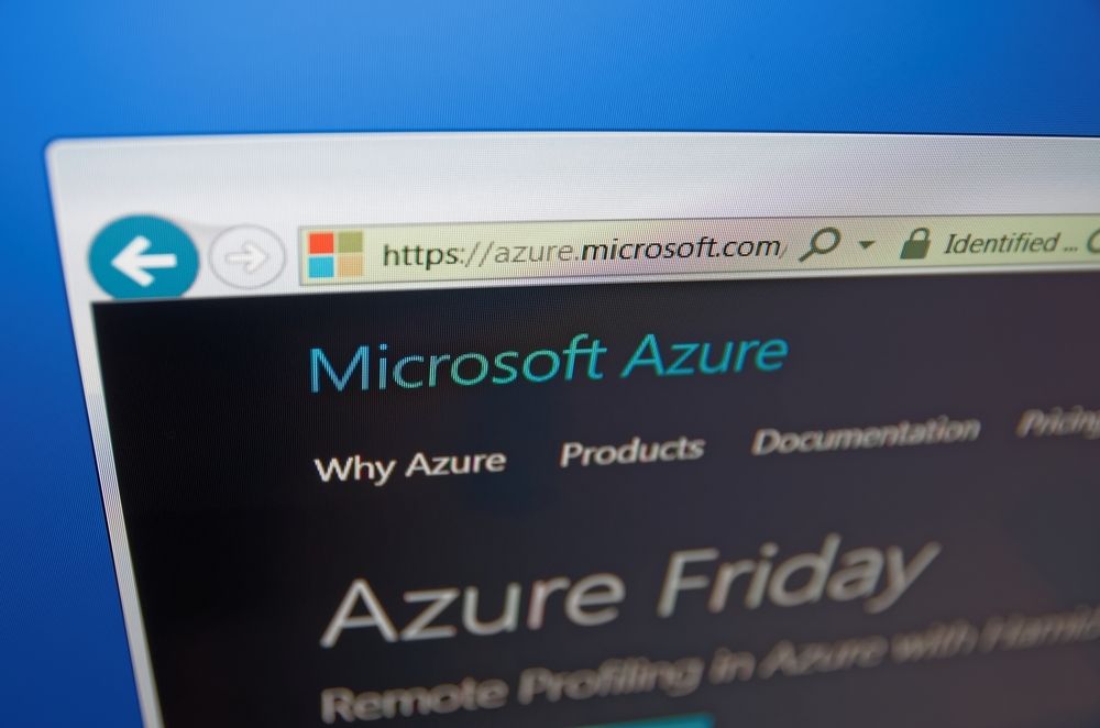 A Microsoft Azure web page