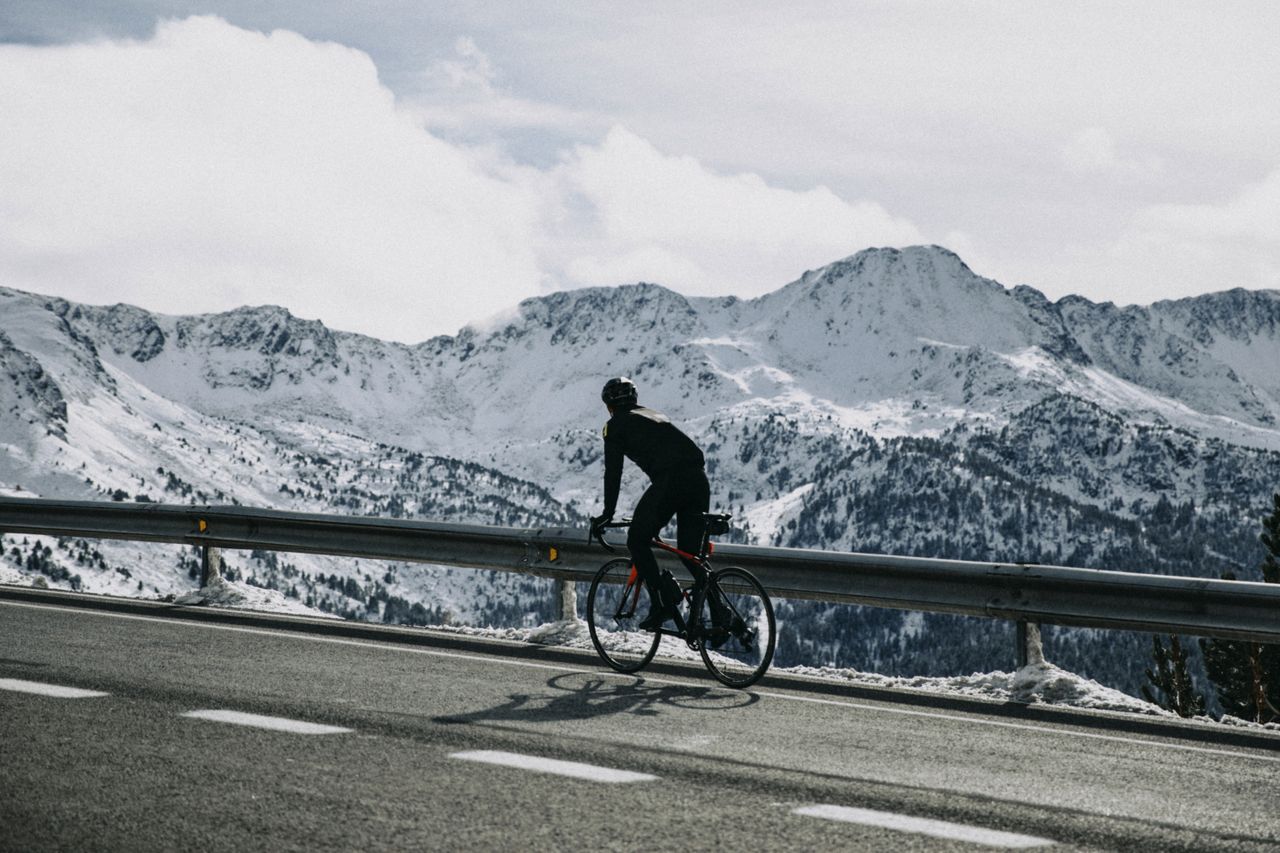 Cycling in snow