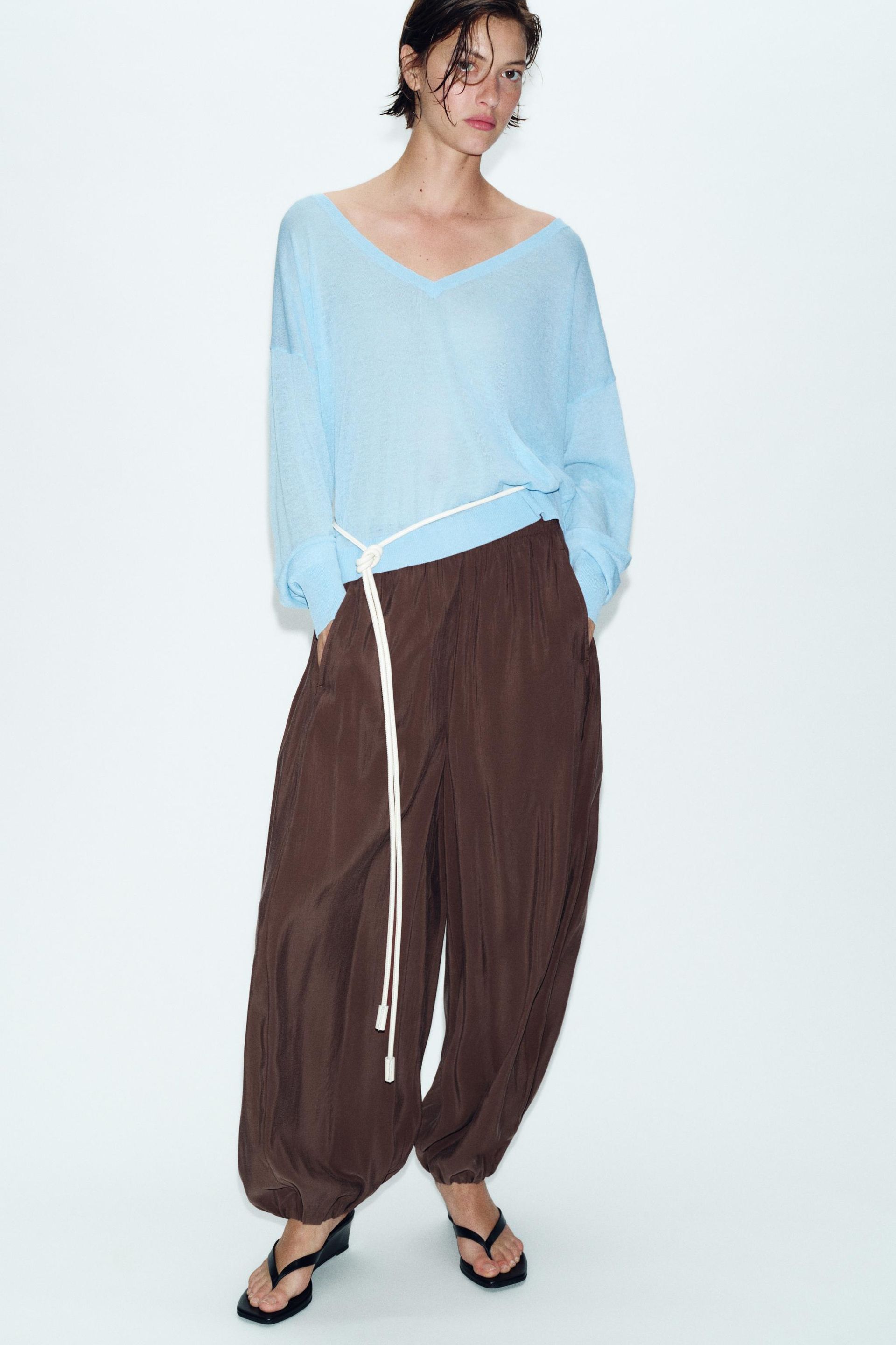 Sarouel Trousers With Elastic Waist