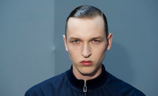 model intense look of the day at Dior Homme