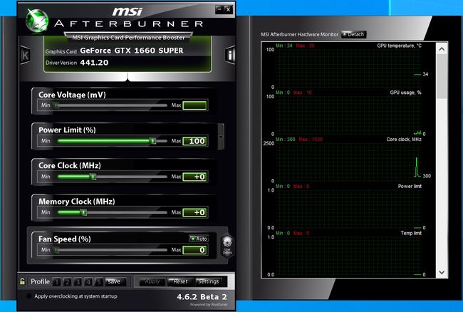 Разгон 1660 ti msi afterburner