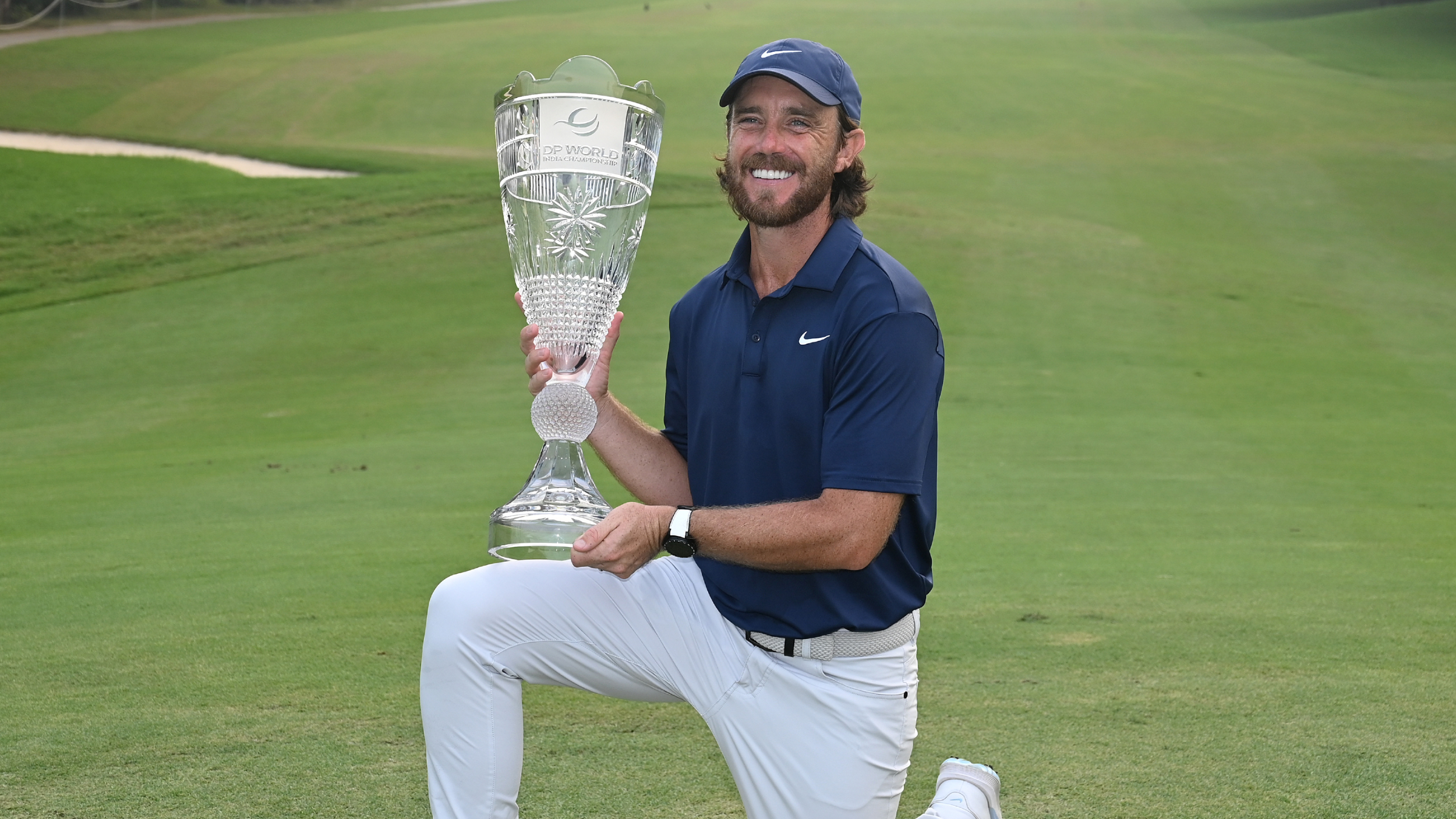Tommy Fleetwood with the DP World India Championship