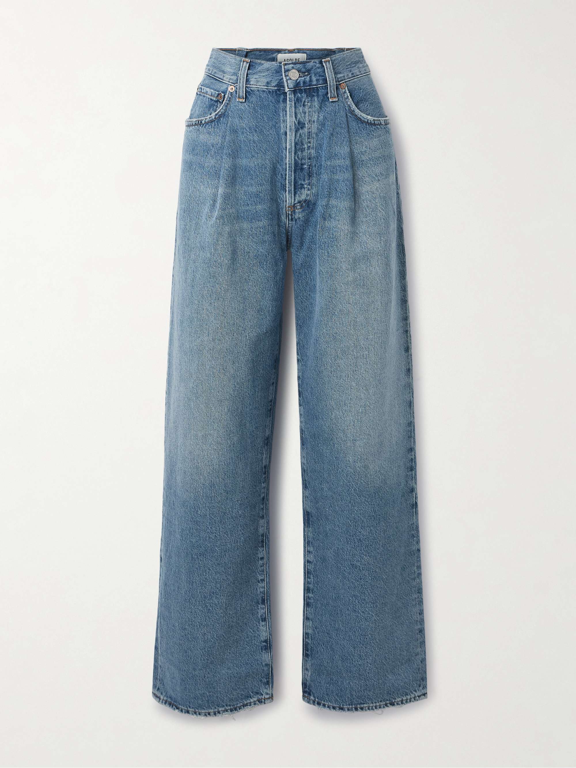 Franka Pleated High-Rise Wide-Leg Jeans