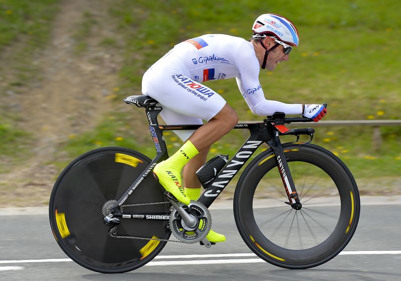 Joaquim Rodr&iacute;guez (Katusha) on his way to second on the stage