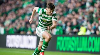 Kieran Tierney in action for Celtic prior to joining Arsenal