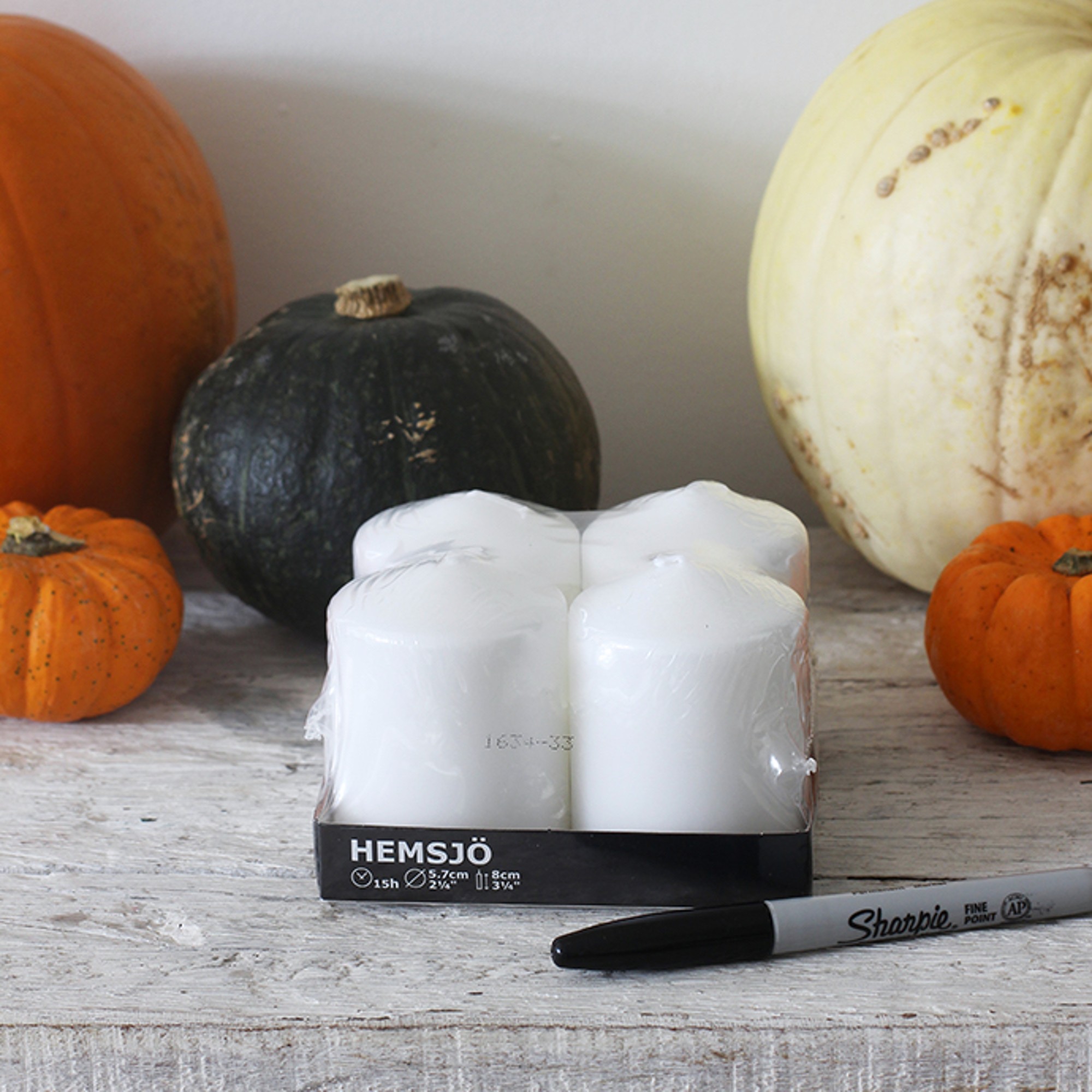 DIY ghost candles
