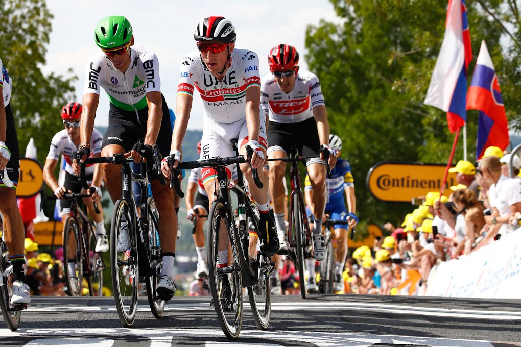 Dan Martin finishes stage 3 at the Tour de France