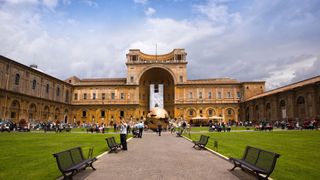 An exterior shot of the Vatican Museum in Italy