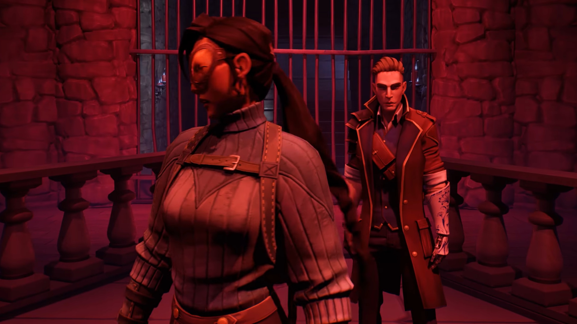 Thick as Thieves trailer still - two thieves about to spring a trap