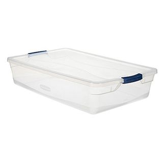 Rubbermaid 41-Quart, Clear latched storage bin