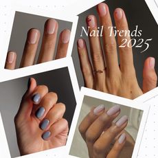 Various polaroids of the best nail trends 2025