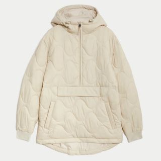 M&S Goodmove Quilted Half Zip Hooded Puffer Jacket