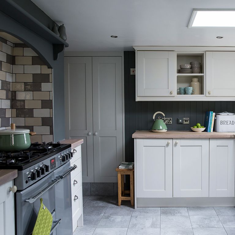 Shaker style kitchen makeover with modern grey walls | Ideal Home