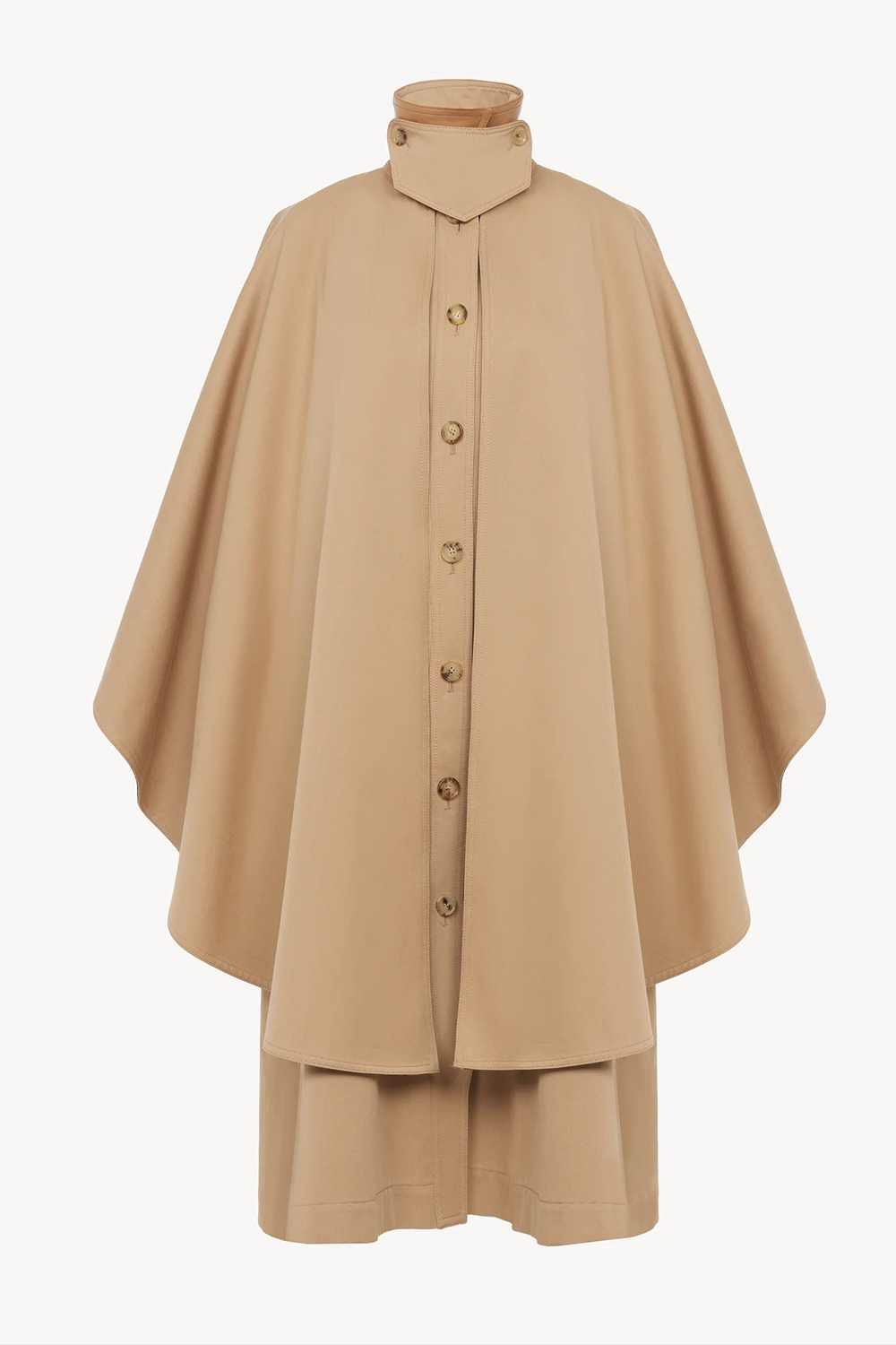 Chloe beige knee-length cape