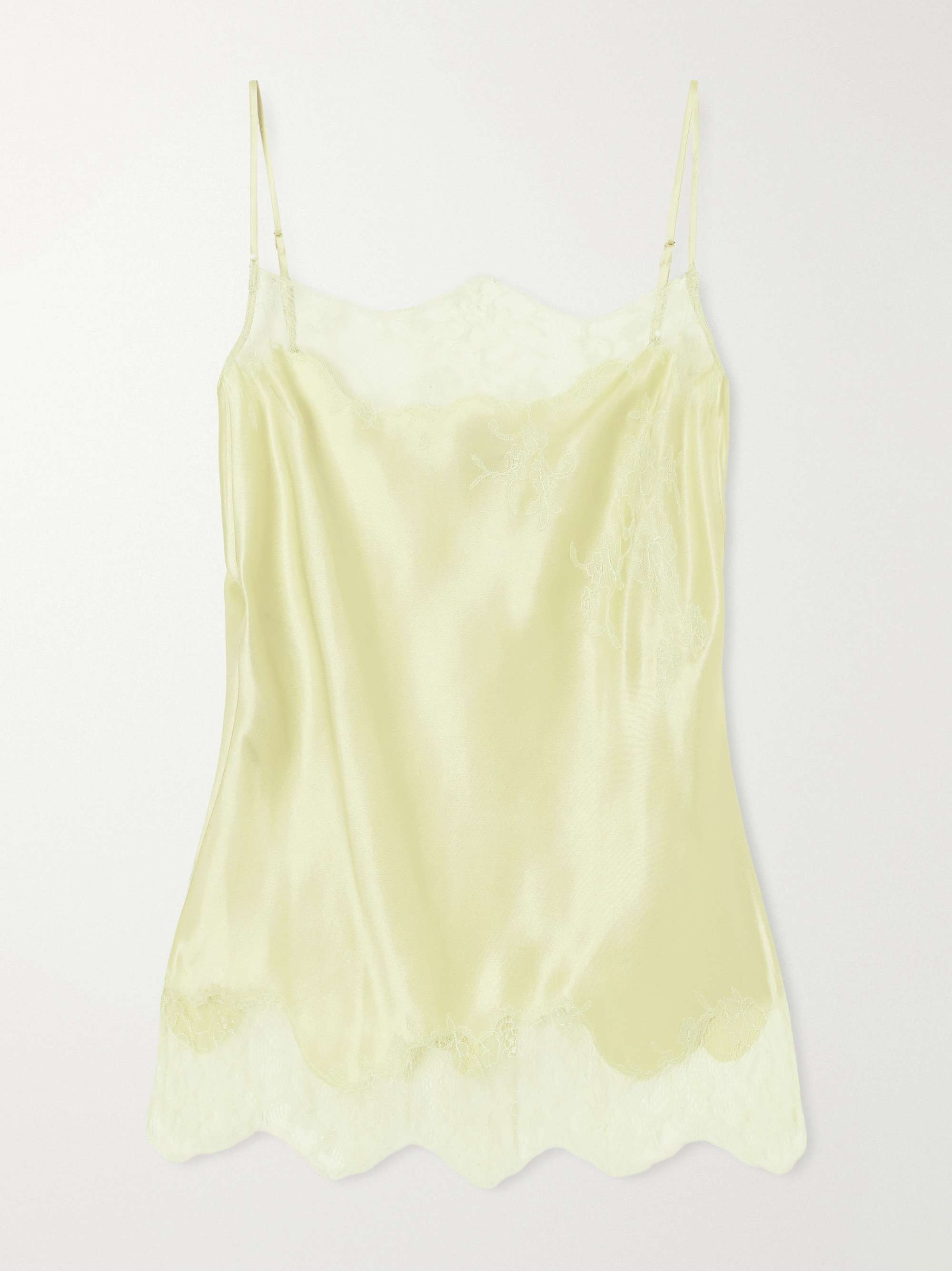 Lace-Trimmed Silk-Satin Camisole