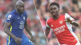 Romelu Lukaku of Chelsea and Bukayo Saka of Arsenal could both feature in the Chelsea vs Arsenal live stream