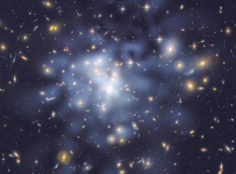 Astronomers map dark matter indirectly, via its gravitational pull on other objects.