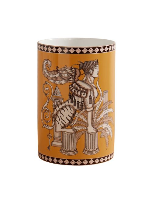 Pillar Gold-Plated Porcelain Vase