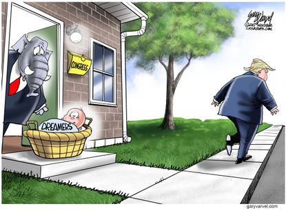 Political cartoon U.S. DACA Trump GOP Congress