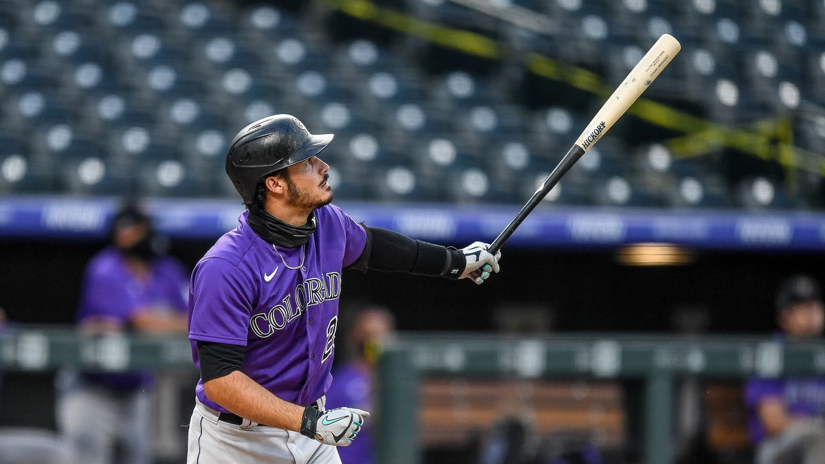 Rockies star Nolan Arenado admires his home run