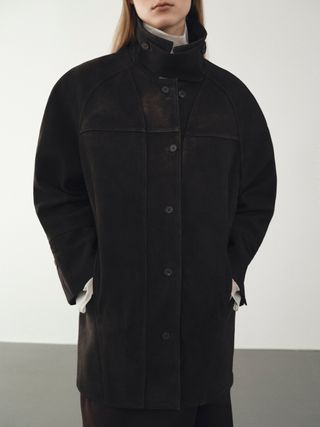 Source Unknown Half Suede Coat