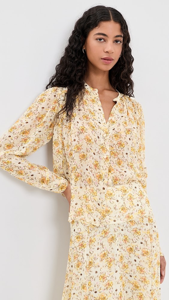 Florine Blouse - Light Yellow/ecru