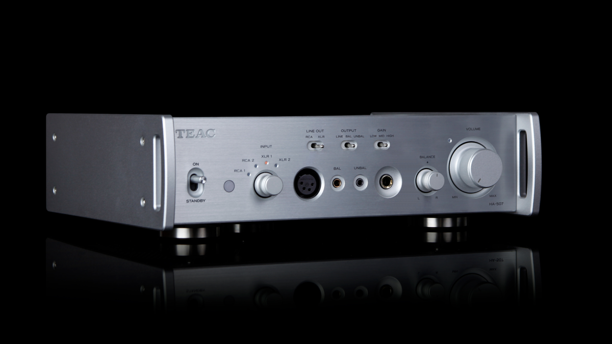 TEAC HA-507 in silver against black background