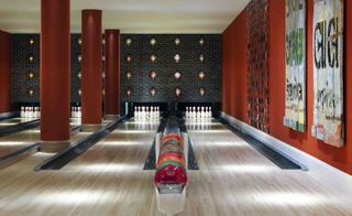 Hotel's bowling alley