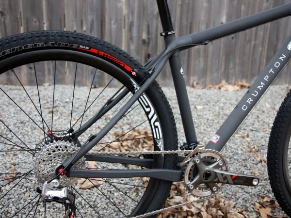 Crumpton builds the front triangle in-house with tubing sourced from Enve Composites but at least for now, the stays are sourced from Italy.