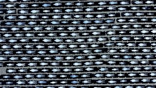This drone photograph looks like a striking pattern &ndash; but look closer, and it becomes a devastating reminder of the gruesome facts