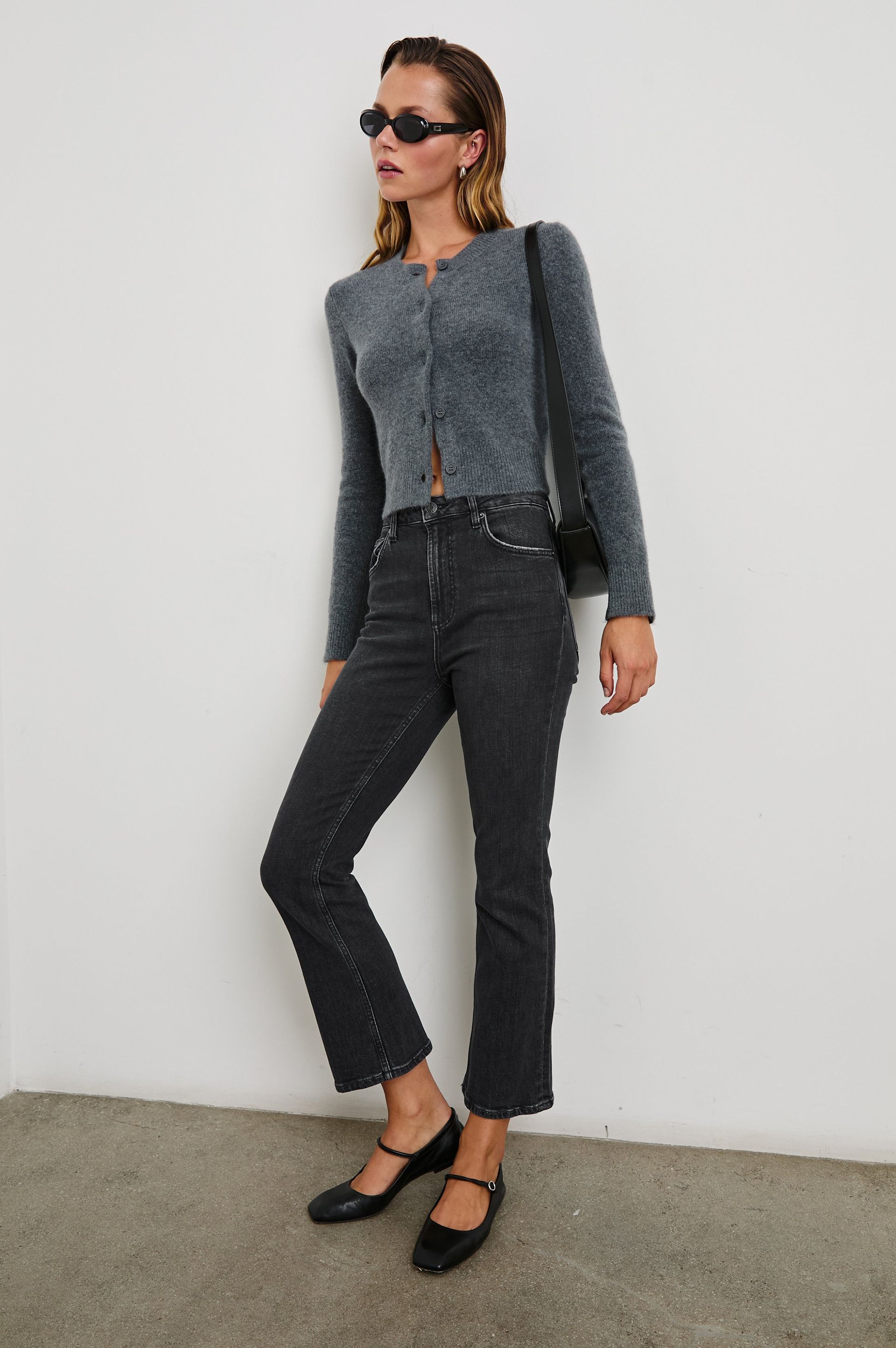 Sunset Crop Slim Fare - Black Pearl