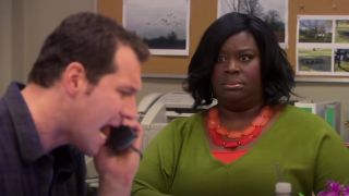 Billy Eichner and Retta as Craig and Donna on Parks and Recreation