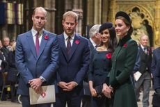 The Prince and Princess of Wales and the Duke and Duchess of Sussex at the Remembrance Sunday and the Centenary of the Armistice.