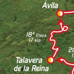 2009 Vuelta a España stage 18 map